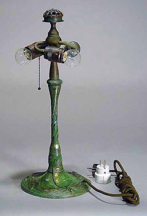 DRAGONFLY MOSAIC # 356 Bronze cast Tiffany lamp base