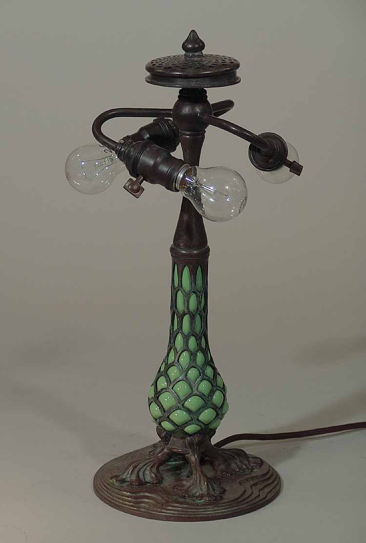 FLASK BASE # 338 bronze cast Tiffany Table lamp base
