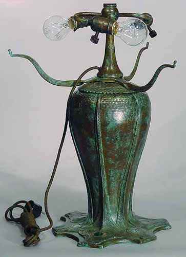 Peacock Tiffany Bronze casted Lamp base