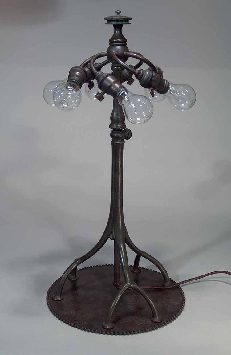 Bronze cast Tiffany table lamp base